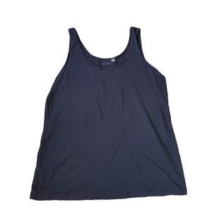 Sejour Supima Cotton Modal Tank Top Black sz 1X Soft